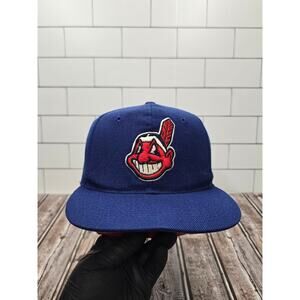 G Cap Cleveland Indians Vintage Chief Wahoo Plain Logo Adjustable Snapback Hat